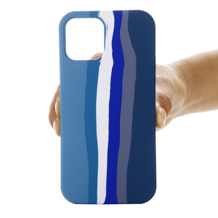 Stoßfeste Schutzhülle aus flüssigem Regenbogensilikon mit vollständiger Abdeckung, für iPhone 12 Pro Max, für iPhone 12 Mini, für iPhone 12/12 Pro