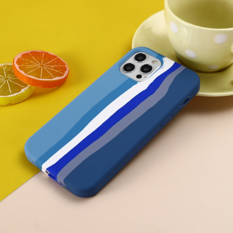 Stoßfeste Schutzhülle aus flüssigem Regenbogensilikon mit vollständiger Abdeckung, für iPhone 12 Pro Max, für iPhone 12 Mini, für iPhone 12/12 Pro