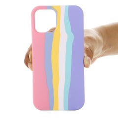 Rainbow Liquid Silicone Shockproof Full Coverage Protective Case, For iPhone 12 Pro Max, For iPhone 12 mini, For iPhone 12 / 12 Pro