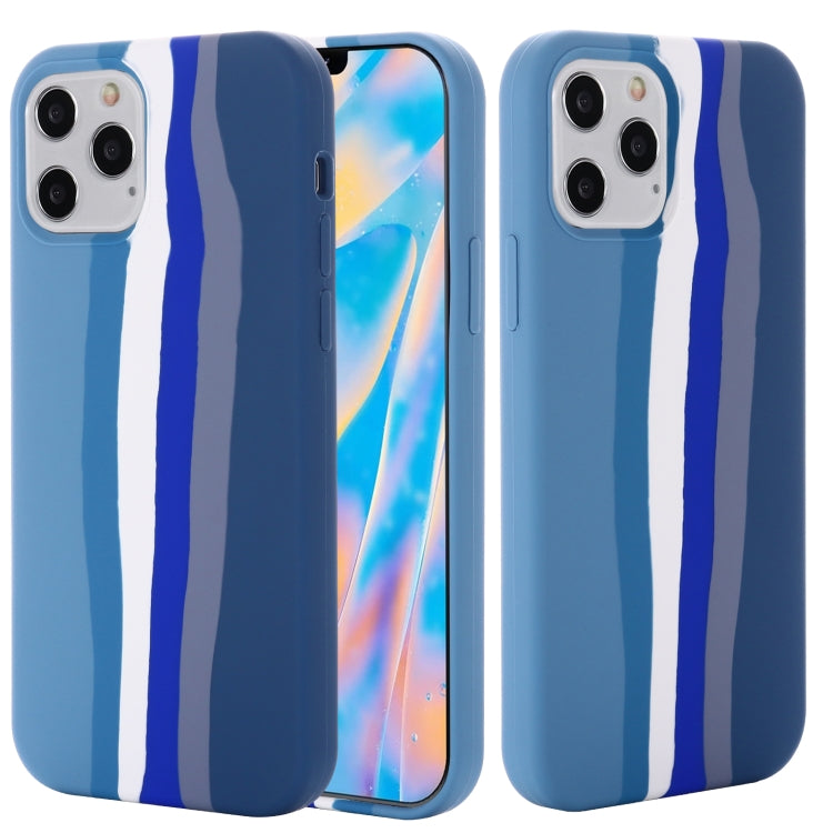 Stoßfeste Schutzhülle aus flüssigem Regenbogensilikon mit vollständiger Abdeckung, für iPhone 12 Pro Max, für iPhone 12 Mini, für iPhone 12/12 Pro
