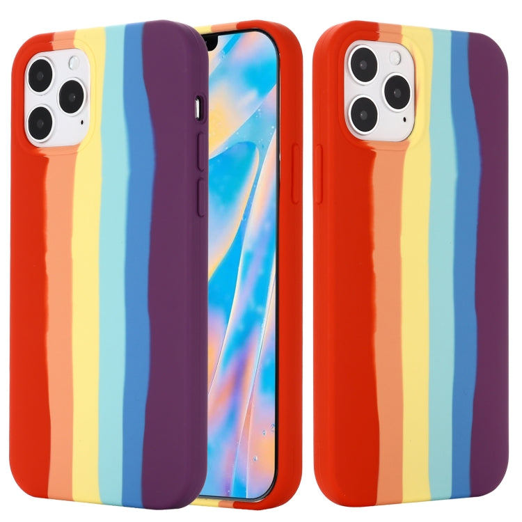 Stoßfeste Schutzhülle aus flüssigem Regenbogensilikon mit vollständiger Abdeckung, für iPhone 12 Pro Max, für iPhone 12 Mini, für iPhone 12/12 Pro
