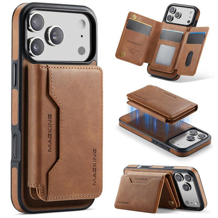 MAGKING K3 Series MagSafe RFID K3 Pro Card Bag Detachable Phone Case, For iPhone 17 Pro Max, For iPhone 17 Pro, For iPhone Air