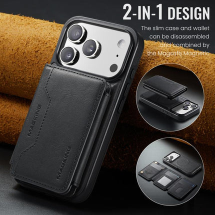 MAGKING K3 Series MagSafe RFID K3 Pro Card Bag Detachable Phone Case, For iPhone 17 Pro Max, For iPhone 17 Pro, For iPhone Air