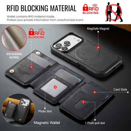 MAGKING K3 Series MagSafe RFID K3 Pro Card Bag Detachable Phone Case, For iPhone 17 Pro Max, For iPhone 17 Pro, For iPhone Air