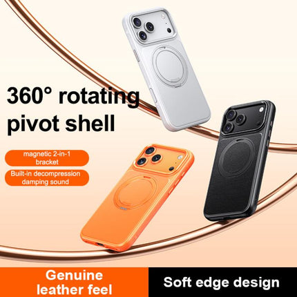 Leather Texture 360 Degrees Rotating Magnetic Holder Phone Case, For iPhone 17 Pro Max, For iPhone 17 Pro, For iPhone 17, For iPhone Air, For iPhone 16 Pro Max, For iPhone 16 Pro, For iPhone 16 Plus, For iPhone 16