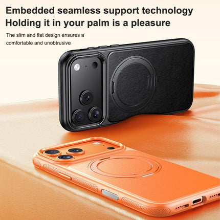 Leather Texture 360 Degrees Rotating Magnetic Holder Phone Case, For iPhone 17 Pro Max, For iPhone 17 Pro, For iPhone 17, For iPhone Air, For iPhone 16 Pro Max, For iPhone 16 Pro, For iPhone 16 Plus, For iPhone 16