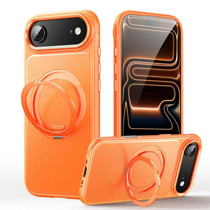Leather Texture 360 Degrees Rotating Magnetic Holder Phone Case, For iPhone 17 Pro Max, For iPhone 17 Pro, For iPhone 17, For iPhone Air, For iPhone 16 Pro Max, For iPhone 16 Pro, For iPhone 16 Plus, For iPhone 16