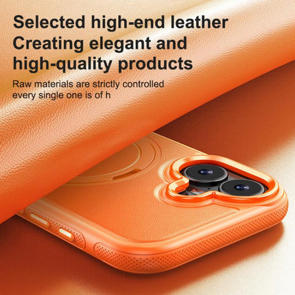 Leather Texture 360 Degrees Rotating Magnetic Holder Phone Case, For iPhone 16 Plus, For iPhone 16