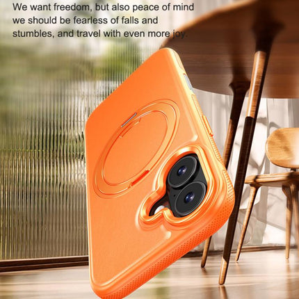 Leather Texture 360 Degrees Rotating Magnetic Holder Phone Case, For iPhone 16 Plus, For iPhone 16