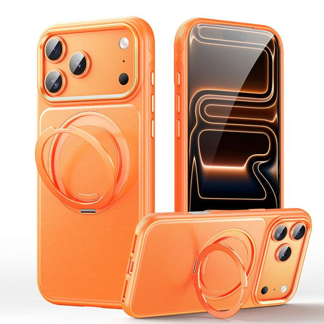 Leather Texture 360 Degrees Rotating Magnetic Holder Phone Case, For iPhone 18 Pro, For iPhone 18 Pro Max, For iPhone 17 Pro Max, For iPhone 17 Pro, For iPhone 17, For iPhone Air, For iPhone 16 Pro Max, For iPhone 16 Pro