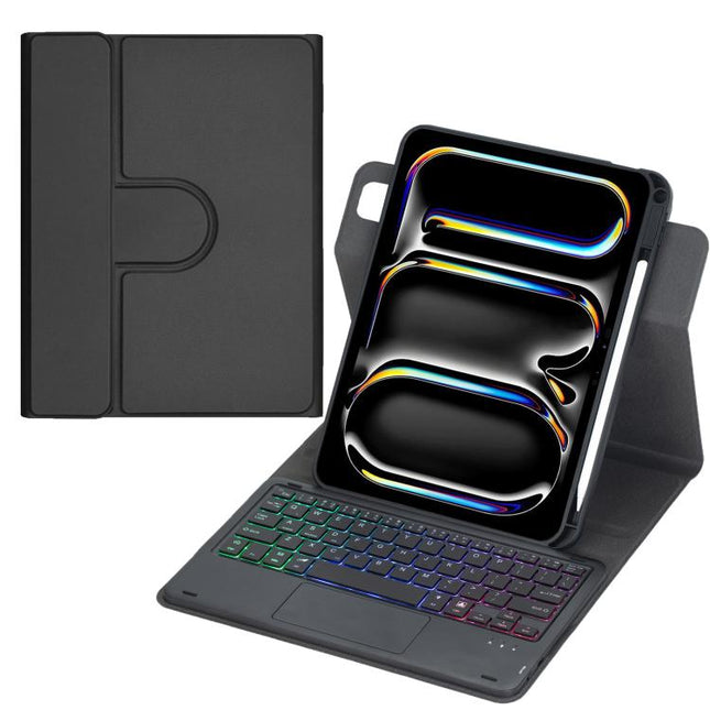 360-degree Rotation Backlight Bluetooth Keyboard Leather Tablet Case with Touchpad, For iPad Pro 11 2025 / 2024, For iPad 2025 / 2022, For iPad Air 11 2025 / iPad Pro 11 2022, For iPad 10.2 2021 / 2019 / iPad Air 3