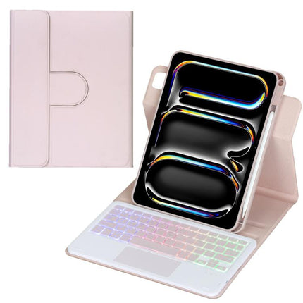 360-degree Rotation Backlight Bluetooth Keyboard Leather Tablet Case with Touchpad, For iPad Pro 11 2025 / 2024, For iPad 2025 / 2022, For iPad Air 11 2025 / iPad Pro 11 2022, For iPad 10.2 2021 / 2019 / iPad Air 3