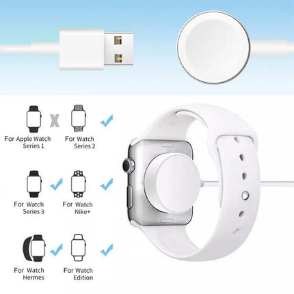 xDfind For Apple Watch Smart Watch Silicone Charging Holder and USB Charger Set, Silicone+USB (White), Silicone+USB (Black)