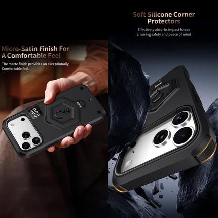 Hexagon Armor Magnetic Holder Weighing Scale Phone Case, For iPhone Air, For iPhone 16 Pro Max, For iPhone 16 Pro