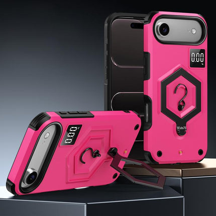 Hexagon Armor Magnetic Holder Weighing Scale Phone Case, For iPhone Air, For iPhone 16 Pro Max, For iPhone 16 Pro