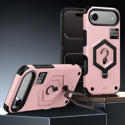Hexagon Armor Magnetic Holder Weighing Scale Phone Case, For iPhone Air, For iPhone 16 Pro Max, For iPhone 16 Pro