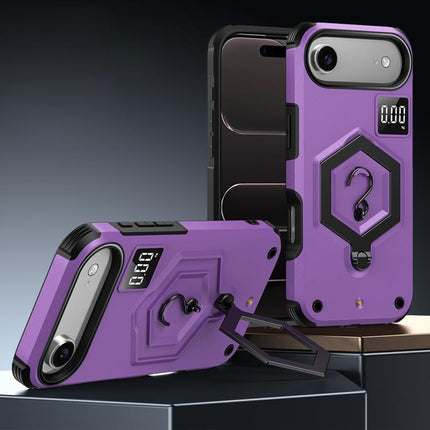 Hexagon Armor Magnetic Holder Weighing Scale Phone Case, For iPhone Air, For iPhone 16 Pro Max, For iPhone 16 Pro