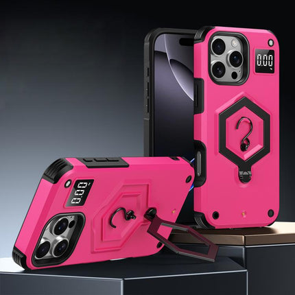 Hexagon Armor Magnetic Holder Weighing Scale Phone Case, For iPhone Air, For iPhone 16 Pro Max, For iPhone 16 Pro