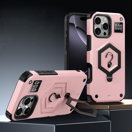 Hexagon Armor Magnetic Holder Weighing Scale Phone Case, For iPhone Air, For iPhone 16 Pro Max, For iPhone 16 Pro