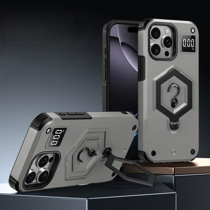 Hexagon Armor Magnetic Holder Weighing Scale Phone Case, For iPhone 14 / 13, For iPhone 14 Pro, For iPhone 14 Pro Max