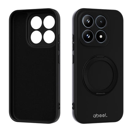 ABEEL Skin-friendly Feel Magnetic Liquid Silicone Phone Case with Holder, For Xiaomi 17 Ultra, For Xiaomi 17 Pro Max, For Xiaomi 17 Pro, For Xiaomi 17