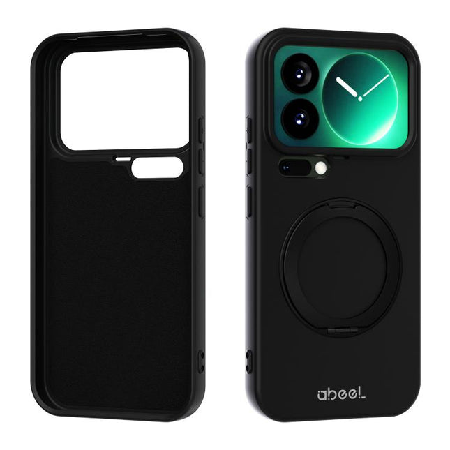 ABEEL Skin-friendly Feel Magnetic Liquid Silicone Phone Case with Holder, For Xiaomi 17 Pro, For Xiaomi 17