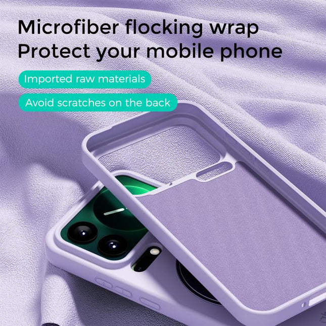 ABEEL Skin-friendly Feel Magnetic Liquid Silicone Phone Case with Holder, For Xiaomi 17 Pro, For Xiaomi 17