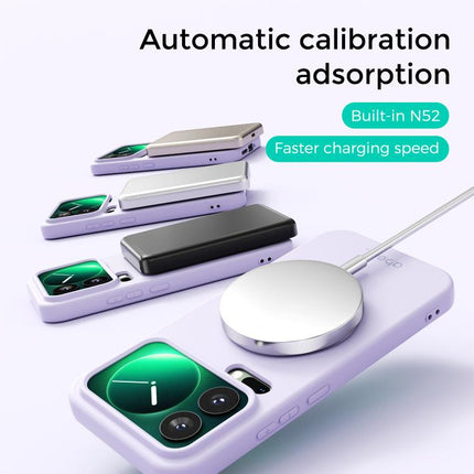 ABEEL Skin-friendly Feel Magnetic Liquid Silicone Phone Case with Holder, For Xiaomi 17 Pro, For Xiaomi 17