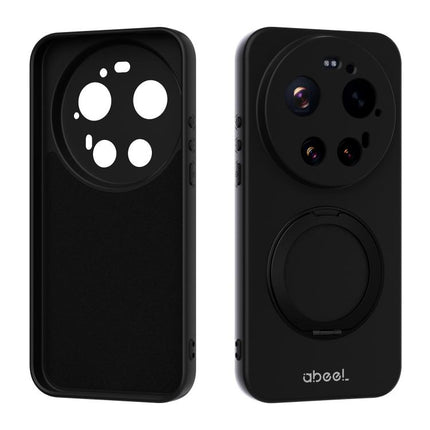 ABEEL Skin-friendly Feel Magnetic Liquid Silicone Phone Case with Holder, For Xiaomi 17 Ultra, For Xiaomi 17 Pro Max, For Xiaomi 17 Pro, For Xiaomi 17