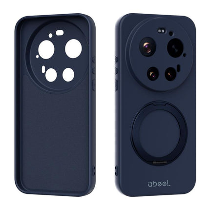 ABEEL Skin-friendly Feel Magnetic Liquid Silicone Phone Case with Holder, For Xiaomi 17 Ultra, For Xiaomi 17 Pro Max, For Xiaomi 17 Pro, For Xiaomi 17