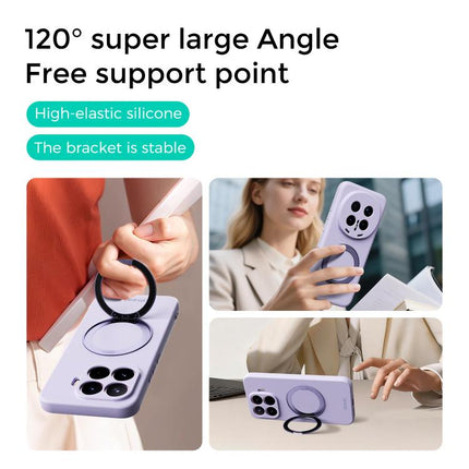 ABEEL Skin-friendly Feel Magnetic Liquid Silicone Phone Case with Holder, For Xiaomi 17T Pro 5G, For Xiaomi 17T 5G, For Xiaomi 17 Ultra, For Xiaomi 17 Pro Max