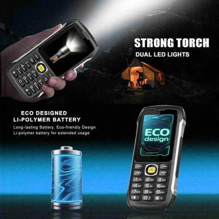 HP289 4G IP68 Rugged Phone, 2.8 inch, 4500mAh Battery, Network: 4G, BT, FM, SOS, Torch, EU Plug, US Plug, UK Plug, AU Plug
