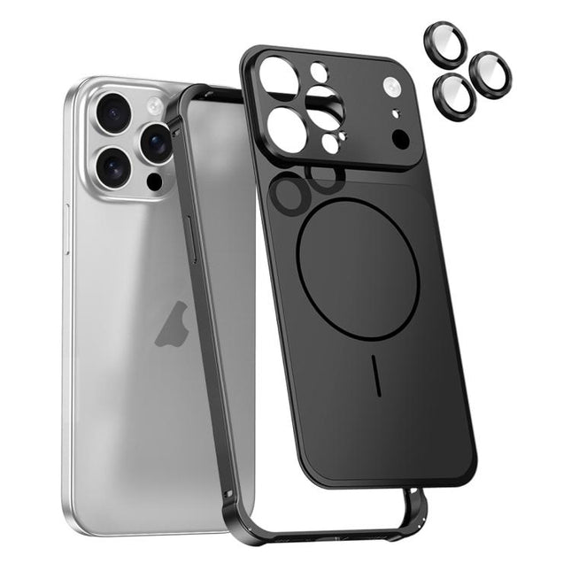 Change to 17 Series X1 Metal Frame + Lens Magnetic Phone Case, For iPhone 14 Pro, For iPhone 14 Pro Max, For iPhone 13 Pro Max, For iPhone 13 Pro