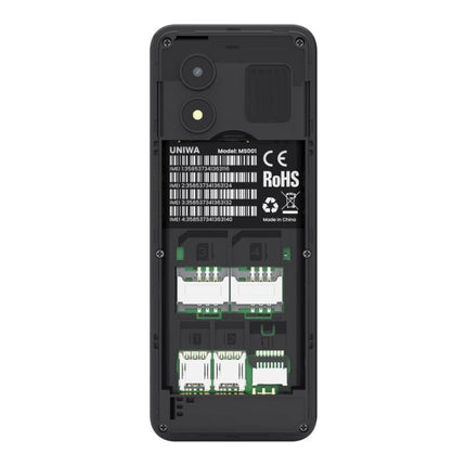 UNIWA MS001 Keypad Phone, 1.77 inch Spreadtrum SC6531CA, Network: 2G, 4 SIM 4 Standby, 21 Keys, EU Plug, US Plug, UK Plug, AU Plug