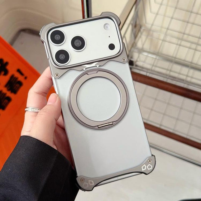 Jaguar Original Color Frameless 360 Rotation Holder Magnetic Phone Case, For iPhone 17 Pro Max, For iPhone 17 Pro
