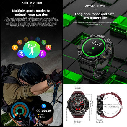 LOKMAT APPLLP 2 Pro 4G Smart Watch,1.508 inch SC8541E Quad Core, 4GB+64GB, Android 8.1, Video Call