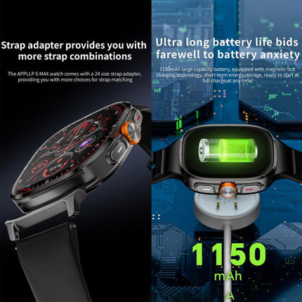 LOKMAT APPLLP 6 Max 4G Smart Watch, 2.16 inch SC8541E Quad Core, 3GB+32GB, Android 8.1, Video Call , Heart Rate
