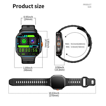 LOKMAT APPLLP 6 Max 4G Smart Watch, 2.16 inch SC8541E Quad Core, 3GB+32GB, Android 8.1, Video Call , Heart Rate