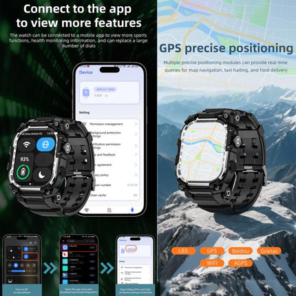 LOKMAT APPLLP 7 Max 4G Smart Watch, 2.06 inch SC8541E Quad Core, 3GB+32GB, Android 8.1, Video Call , Heart Rate