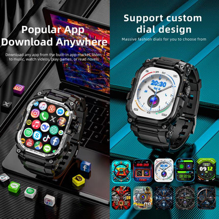 LOKMAT APPLLP 7 Max 4G Smart Watch, 2.06 inch SC8541E Quad Core, 3GB+32GB, Android 8.1, Video Call , Heart Rate