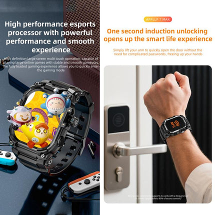 LOKMAT APPLLP 7 Max 4G Smart Watch, 2.06 inch SC8541E Quad Core, 3GB+32GB, Android 8.1, Video Call , Heart Rate