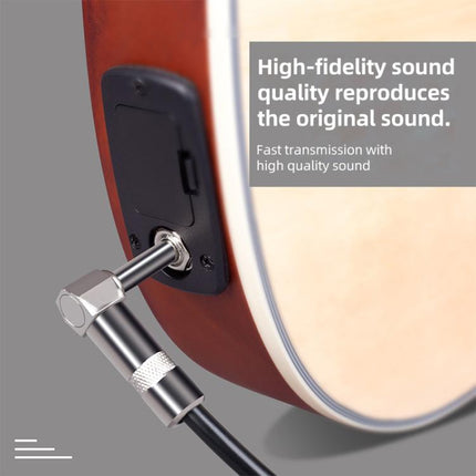 6.35mm Plug Straight to Elbow Electric Guitar Audio Cable, 3m, 5m, 10m