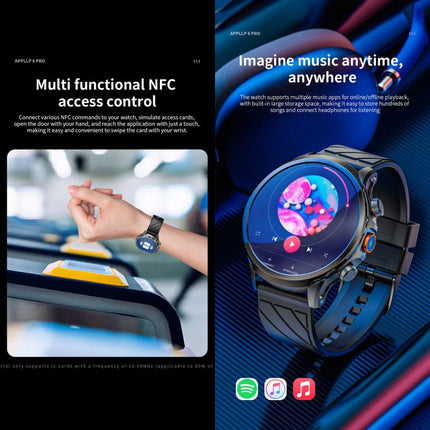 LOKMAT APPLLP 8 Pro 4G Smart Watch, 1.58 inch SC8541E Quad Core, 3GB+32GB, Android 8.1, GPS, Heart Rate