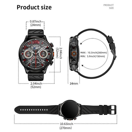 LOKMAT APPLLP 8 Pro 4G Smart Watch, 1.58 inch SC8541E Quad Core, 3GB+32GB, Android 8.1, GPS, Heart Rate