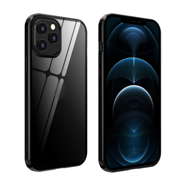 Funda de vidrio templado de doble cara con marco de metal y adsorción magnética, antiespías, para iPhone 12 Pro Max, para iPhone 12/12 Pro, para iPhone 12 mini