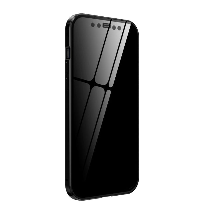 Doppelseitiges gehärtetes Glas, magnetische Adsorption, Metallrahmen, Anti-Peep-Bildschirmhülle, für iPhone 12 Pro Max, für iPhone 12/12 Pro, für iPhone 12 mini