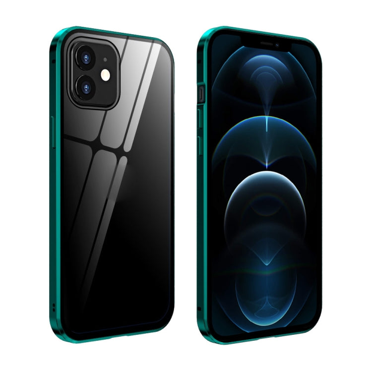 Doppelseitiges gehärtetes Glas, magnetische Adsorption, Metallrahmen, Anti-Peep-Bildschirmhülle, für iPhone 12 Pro Max, für iPhone 12/12 Pro, für iPhone 12 mini
