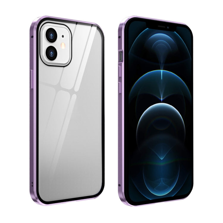 Doppelseitiges gehärtetes Glas, magnetische Adsorption, Metallrahmen, Anti-Peep-Bildschirmhülle, für iPhone 12 Pro Max, für iPhone 12/12 Pro, für iPhone 12 mini