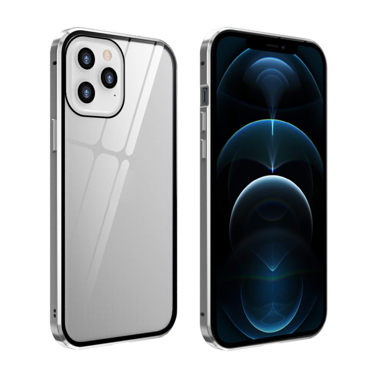 Doppelseitiges gehärtetes Glas, magnetische Adsorption, Metallrahmen, Anti-Peep-Bildschirmhülle, für iPhone 12 Pro Max, für iPhone 12/12 Pro, für iPhone 12 mini