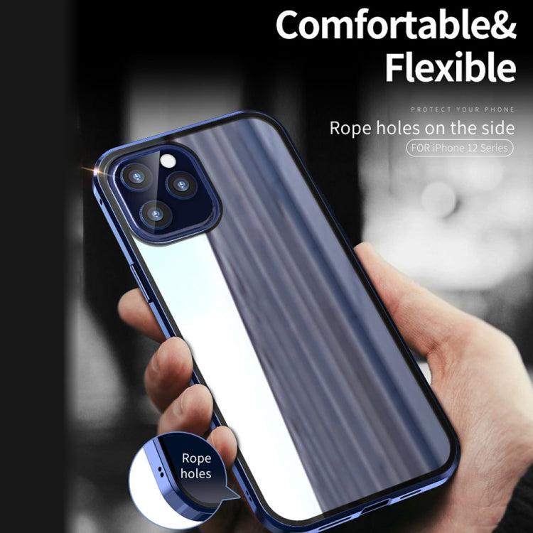 Doppelseitiges gehärtetes Glas, magnetische Adsorption, Metallrahmen, Anti-Peep-Bildschirmhülle, für iPhone 12 Pro Max, für iPhone 12/12 Pro, für iPhone 12 mini